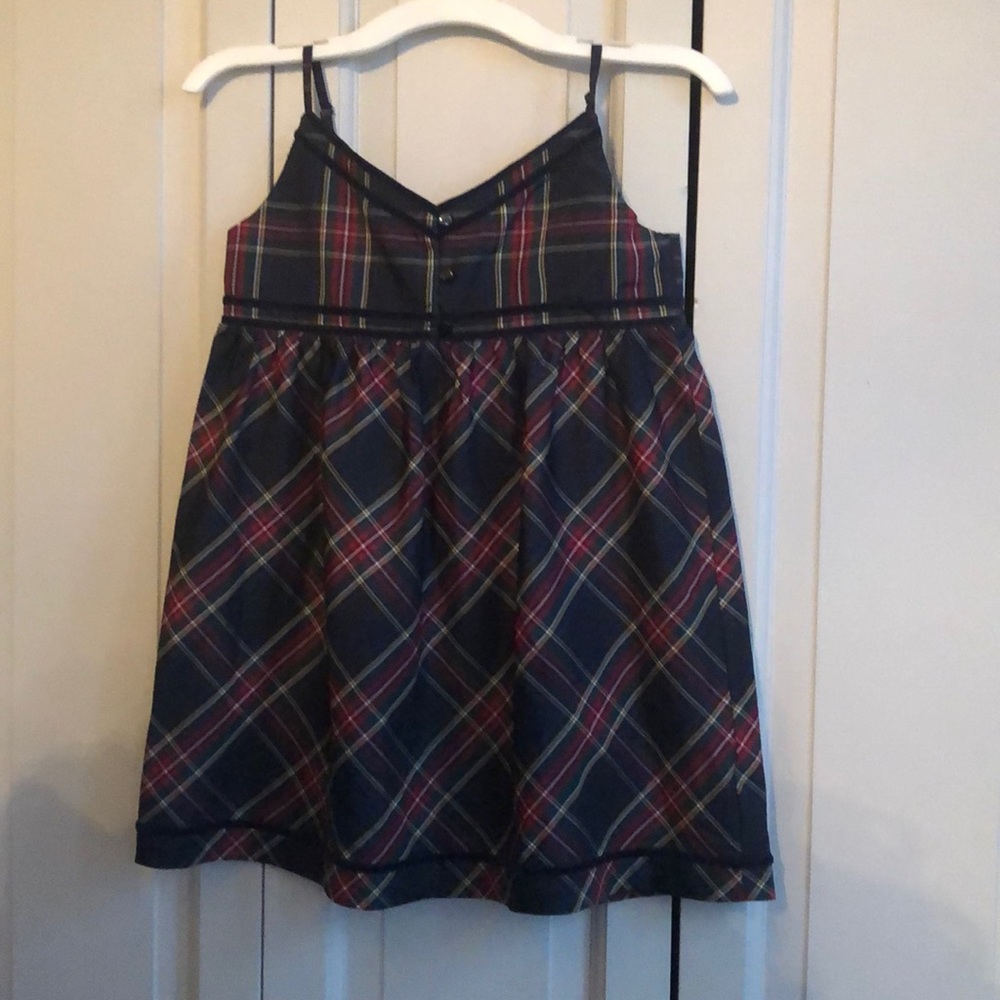 Blue tartan holiday tank by GAP